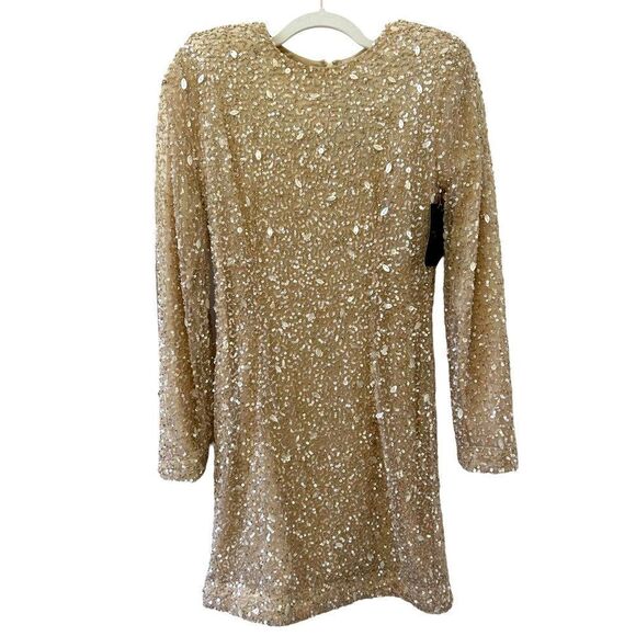 Retrofete Nikki Sequin Long Sleeve Mini Dress women’s size Medium - Picture 5 of 12